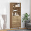 Highboard Artisan Egetræ 69,5 x 32,5 x 180 cm Konstrueret træ