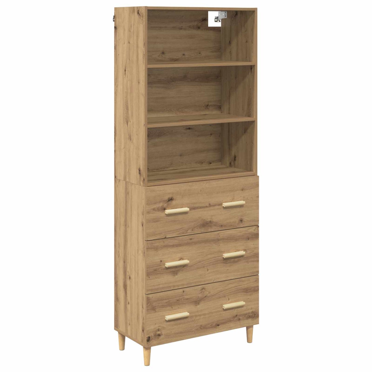 Highboard Artisan Egetræ 69,5 x 32,5 x 180 cm Konstrueret træ