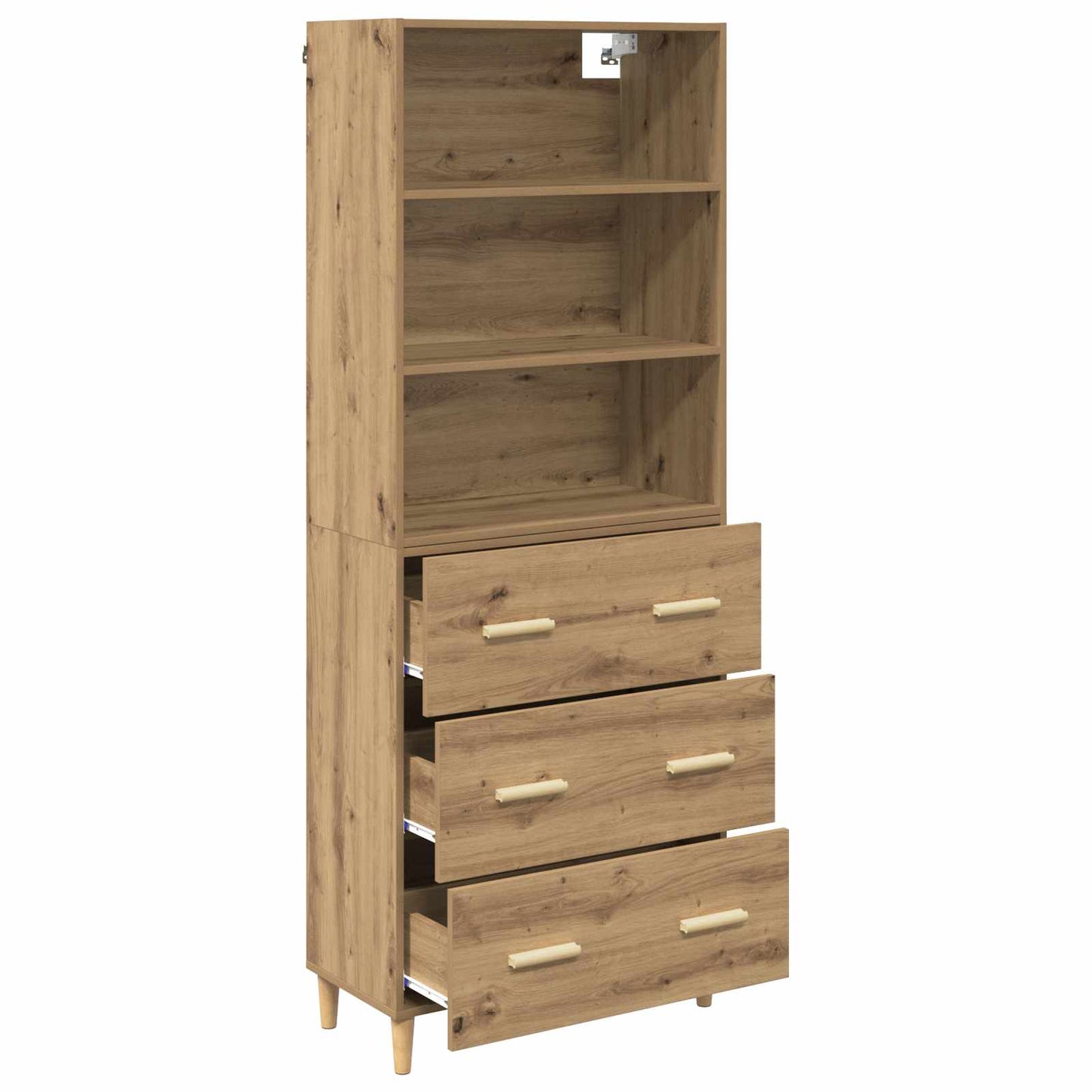 Highboard Artisan Egetræ 69,5 x 32,5 x 180 cm Konstrueret træ