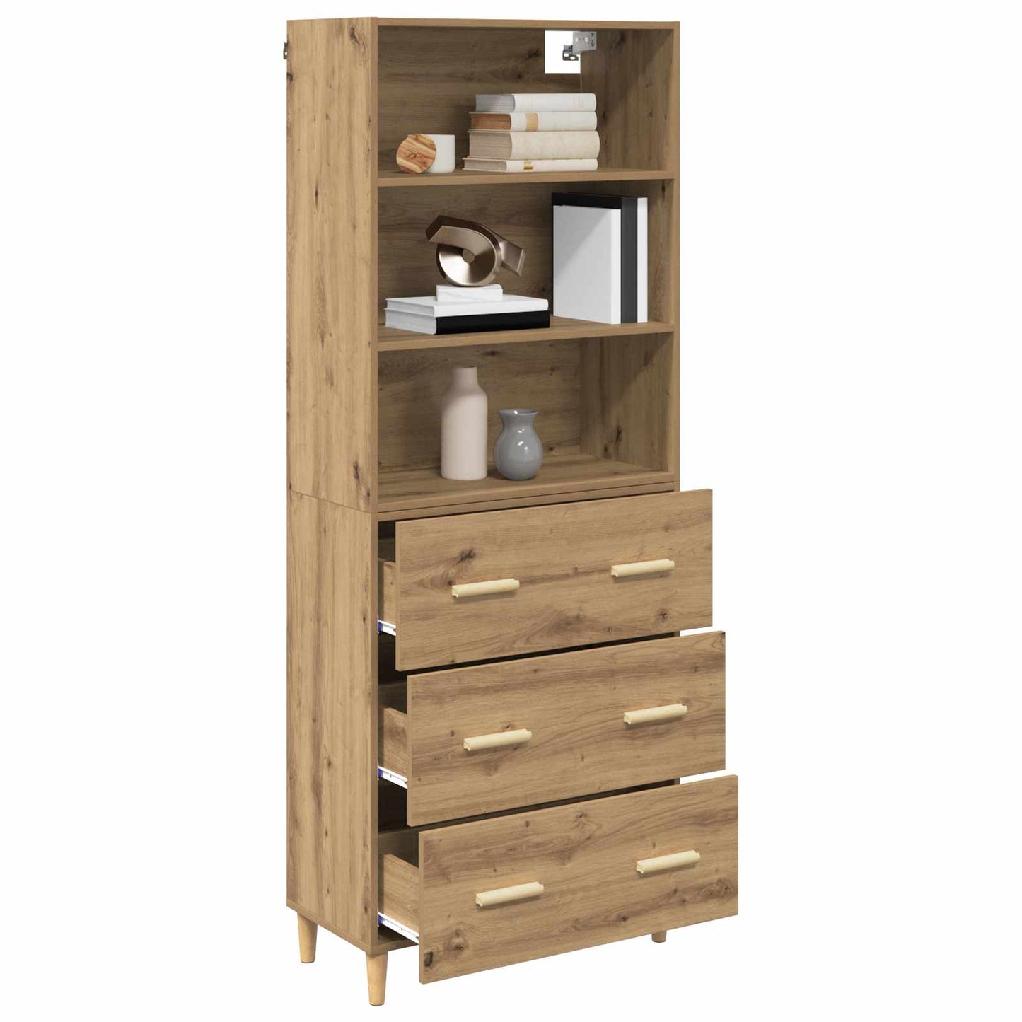 Highboard Artisan Egetræ 69,5 x 32,5 x 180 cm Konstrueret træ