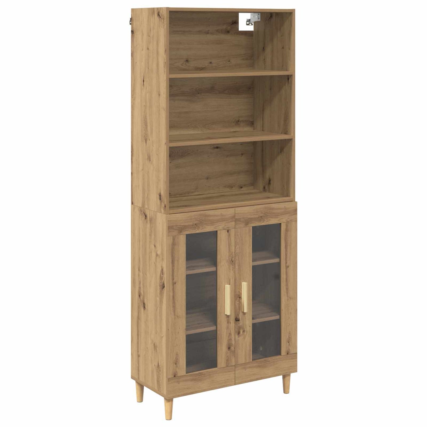 Highboard Artisan Egetræ 69,5 x 32,5 x 180 cm Konstrueret træ
