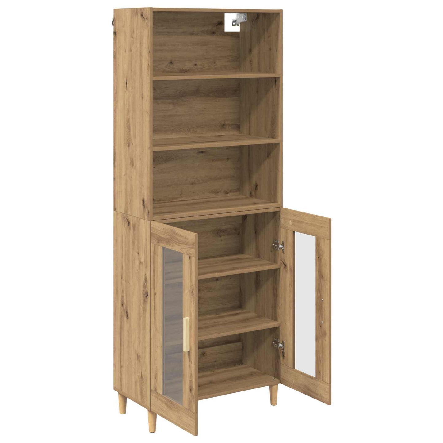 Highboard Artisan Egetræ 69,5 x 32,5 x 180 cm Konstrueret træ