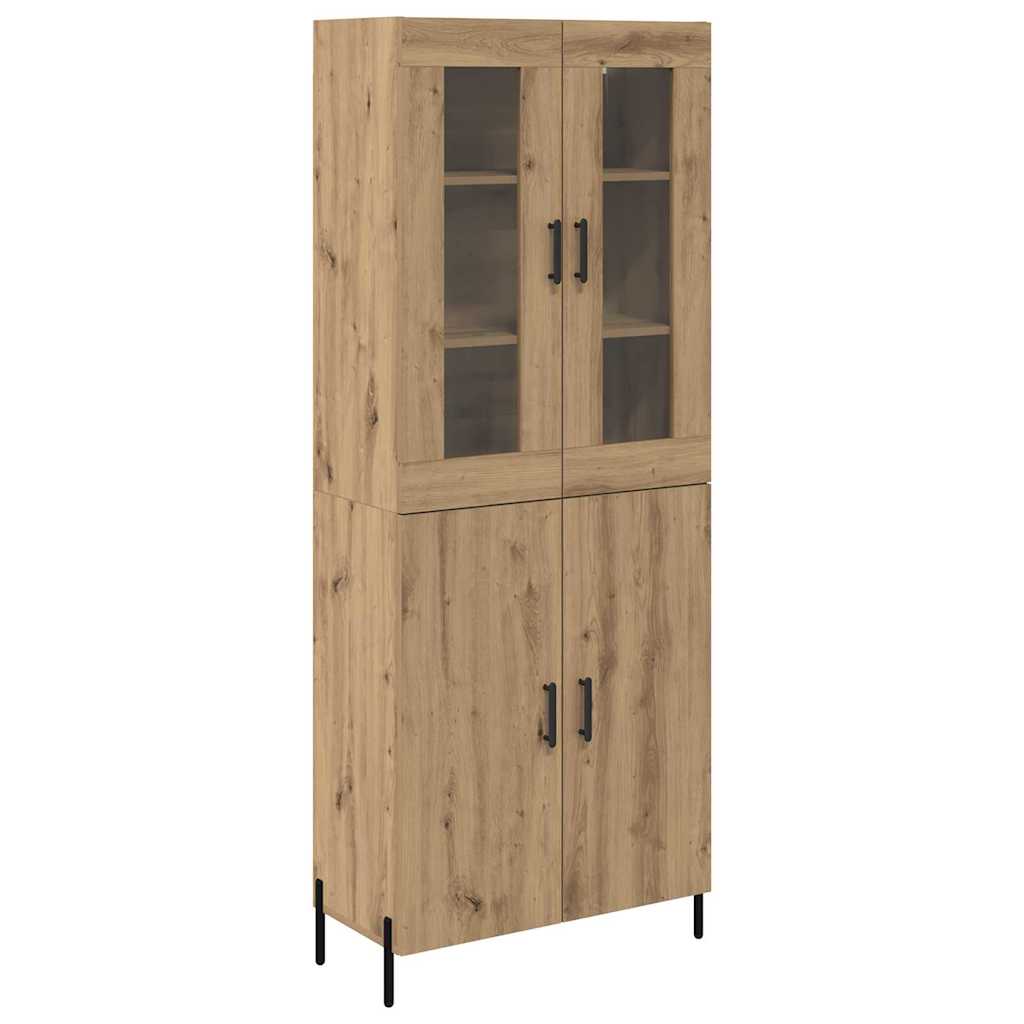 Highboard Artisan Egetræ 69,5 x 34 x 180 cm Konstrueret træ