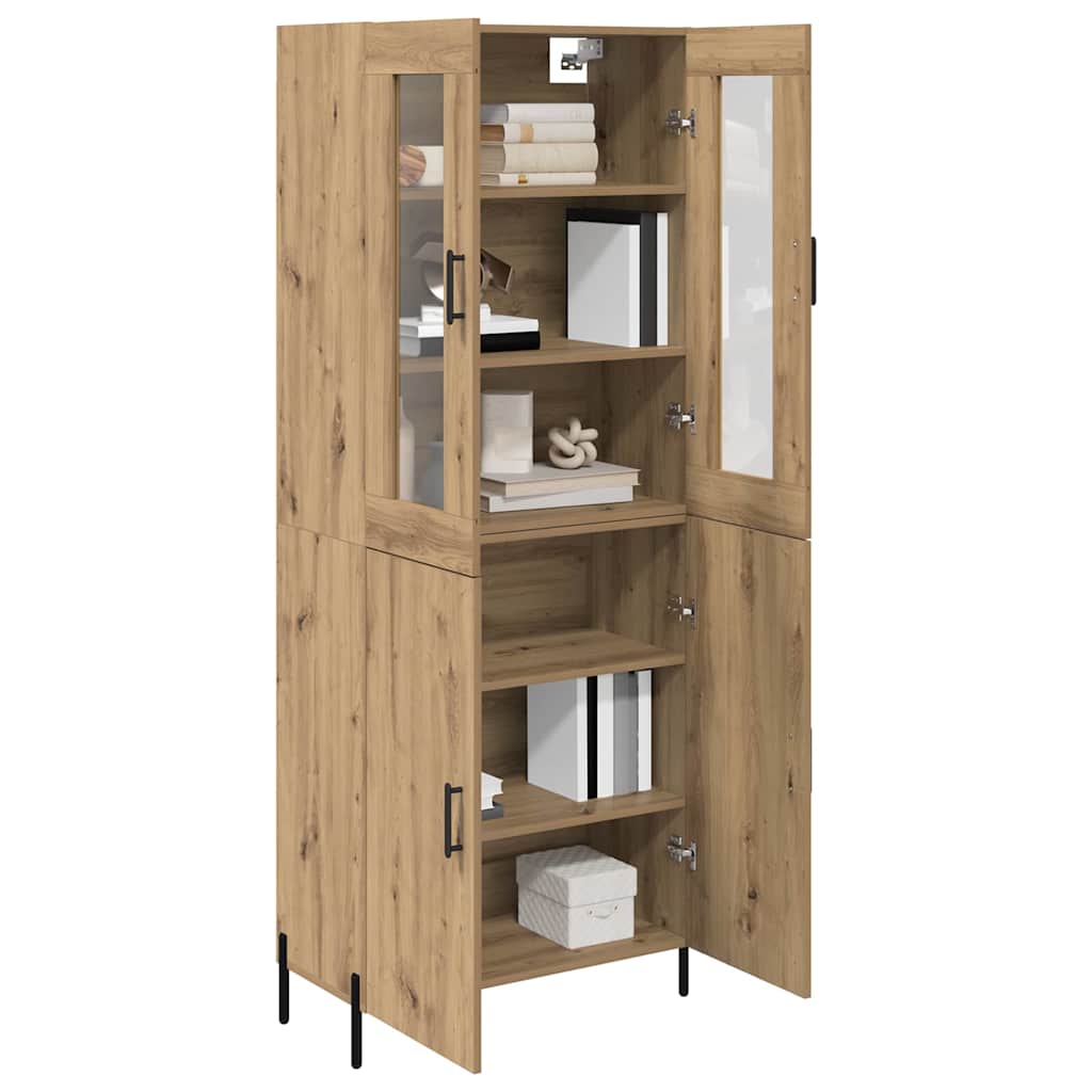 Highboard Artisan Egetræ 69,5 x 34 x 180 cm Konstrueret træ