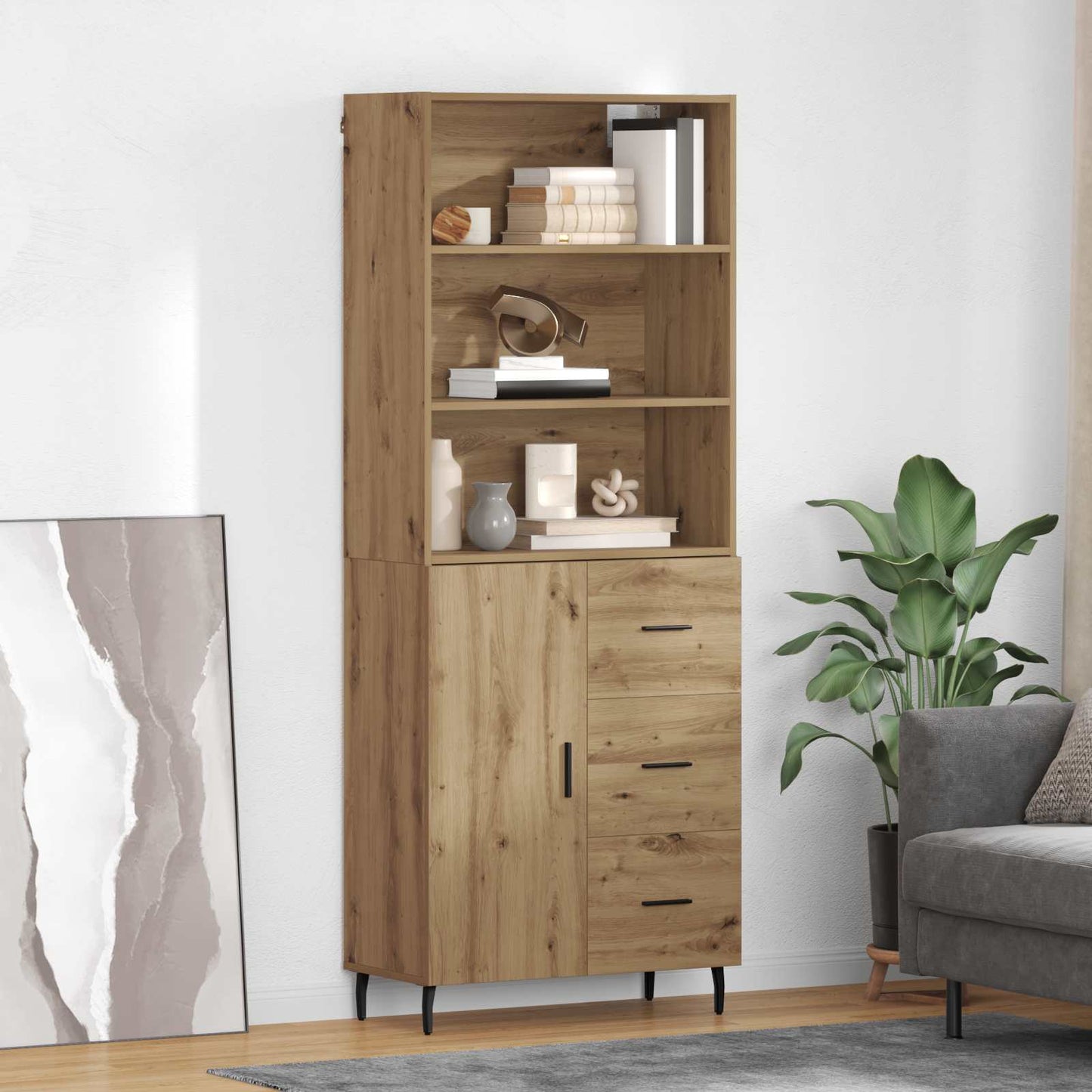 Highboard 2 stk. Artisan Egetræ 69,5 x 32,5 x 180 cm
