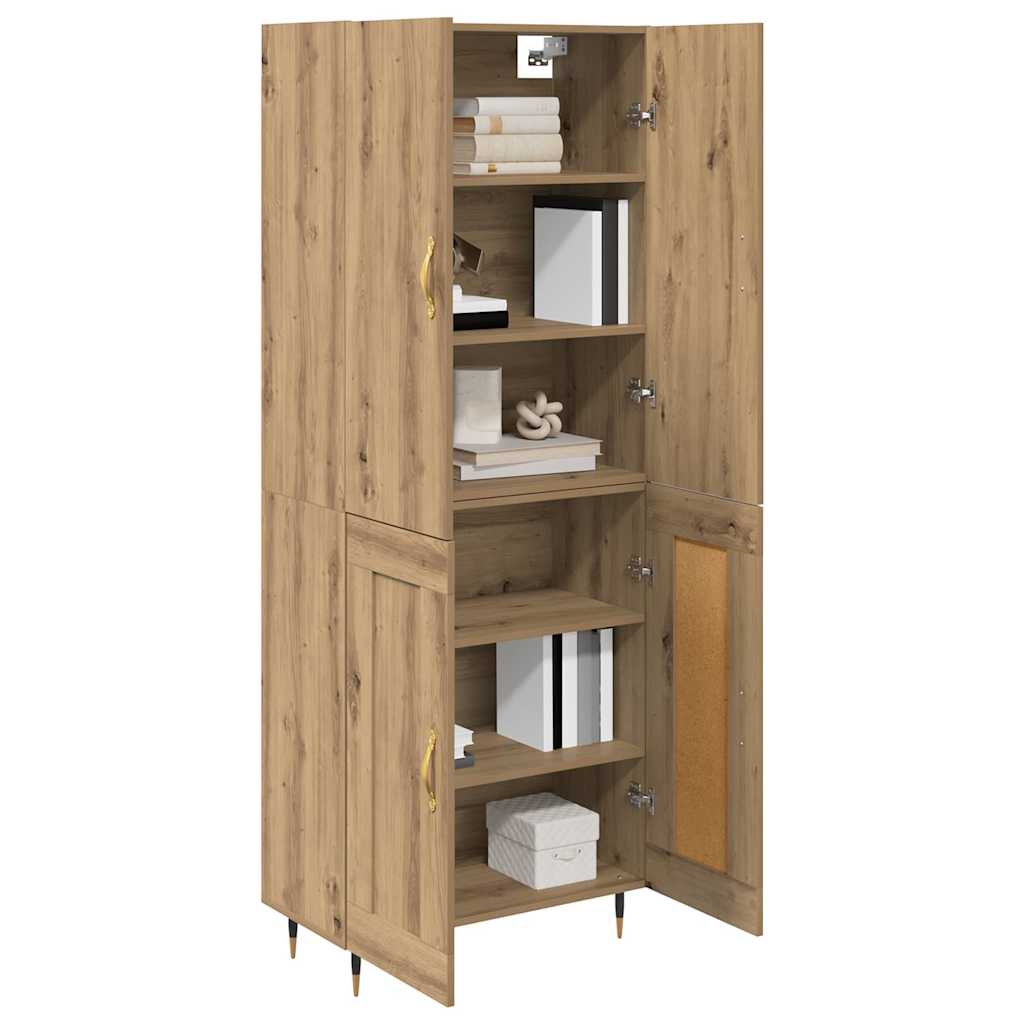 Highboard Artisan Egetræ 69,5 x 34 x 180 cm Konstrueret træ