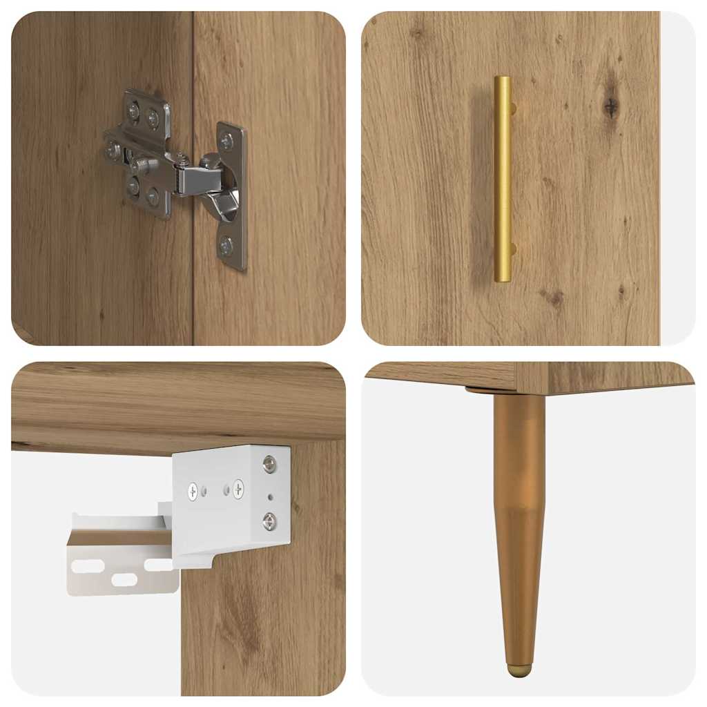 Highboard 2 stk. Artisan Egetræ 69,5 x 34 x 180 cm