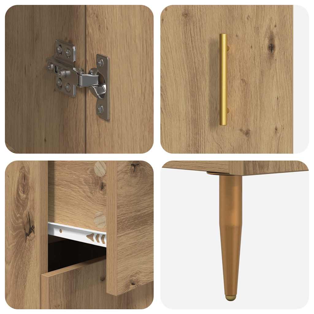 Highboard 2 stk. Artisan Egetræ 69,5 x 34 x 180 cm
