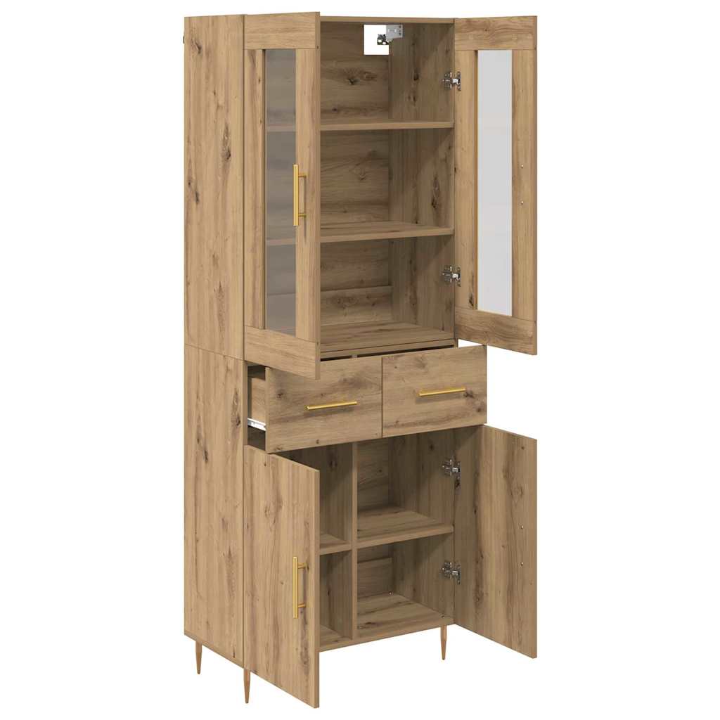 Highboard 2 stk. Artisan Egetræ 69,5 x 34 x 180 cm