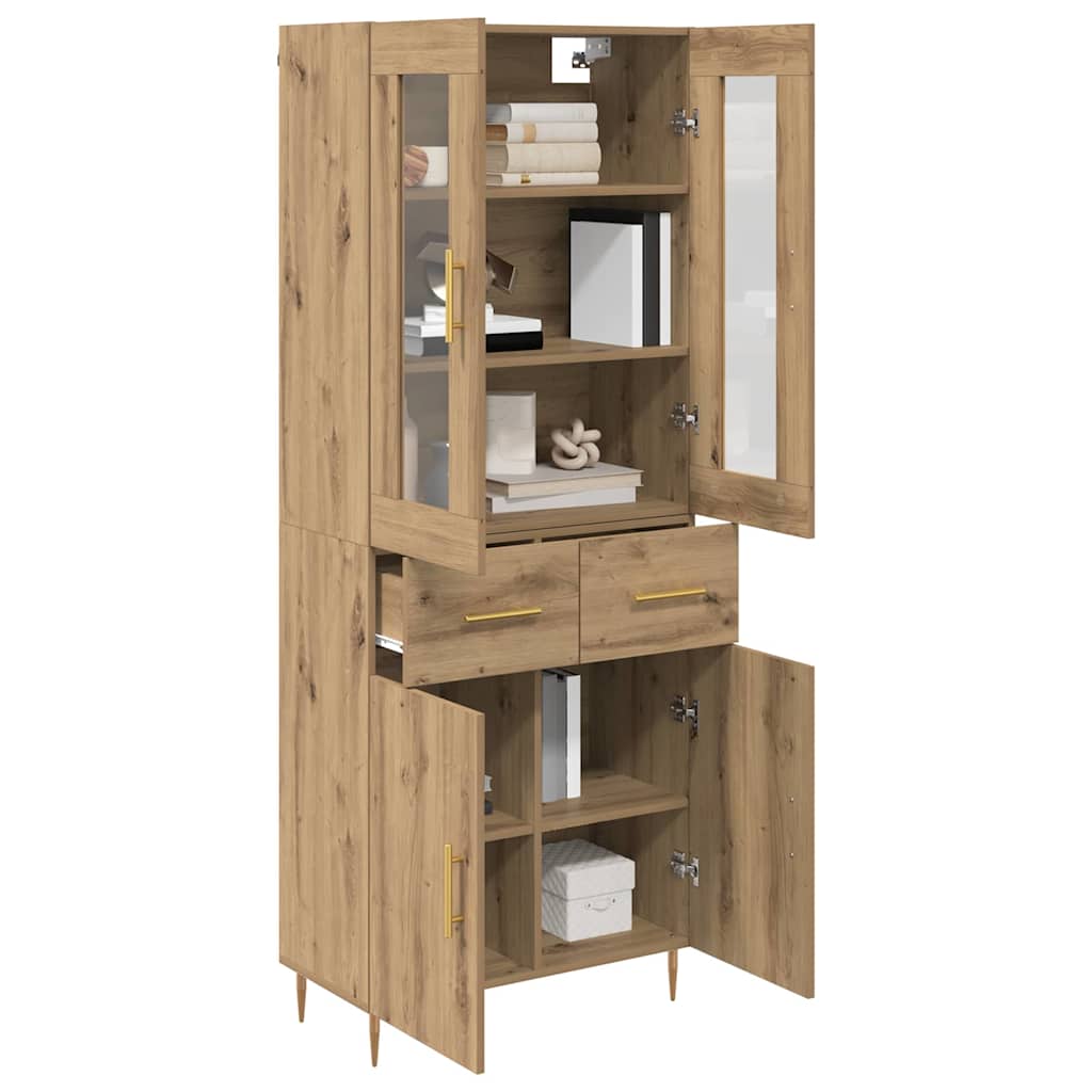 Highboard 2 stk. Artisan Egetræ 69,5 x 34 x 180 cm