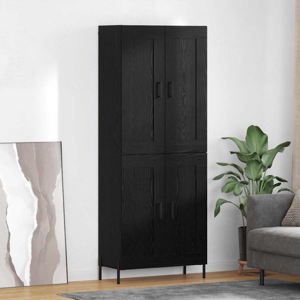 Highboard 2 stk. Sort eg 69,5 x 34 x 180 cm Konstrueret træ