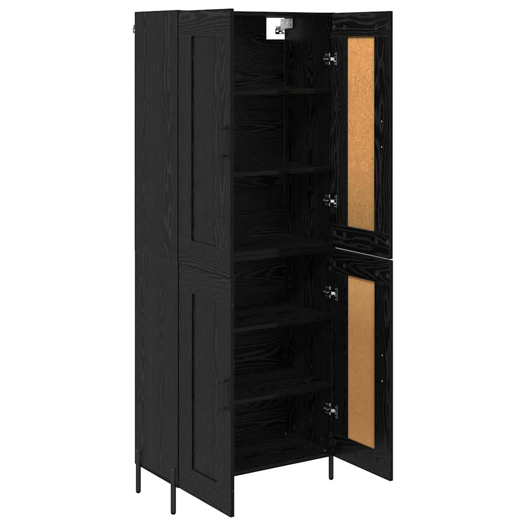 Highboard 2 stk. Sort eg 69,5 x 34 x 180 cm Konstrueret træ