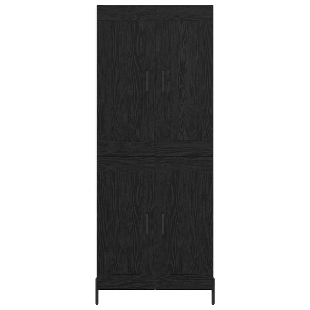 Highboard 2 stk. Sort eg 69,5 x 34 x 180 cm Konstrueret træ