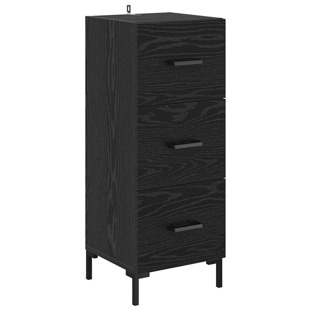 Highboard Sort eg 34,5 x 34 x 180 cm Konstrueret træ