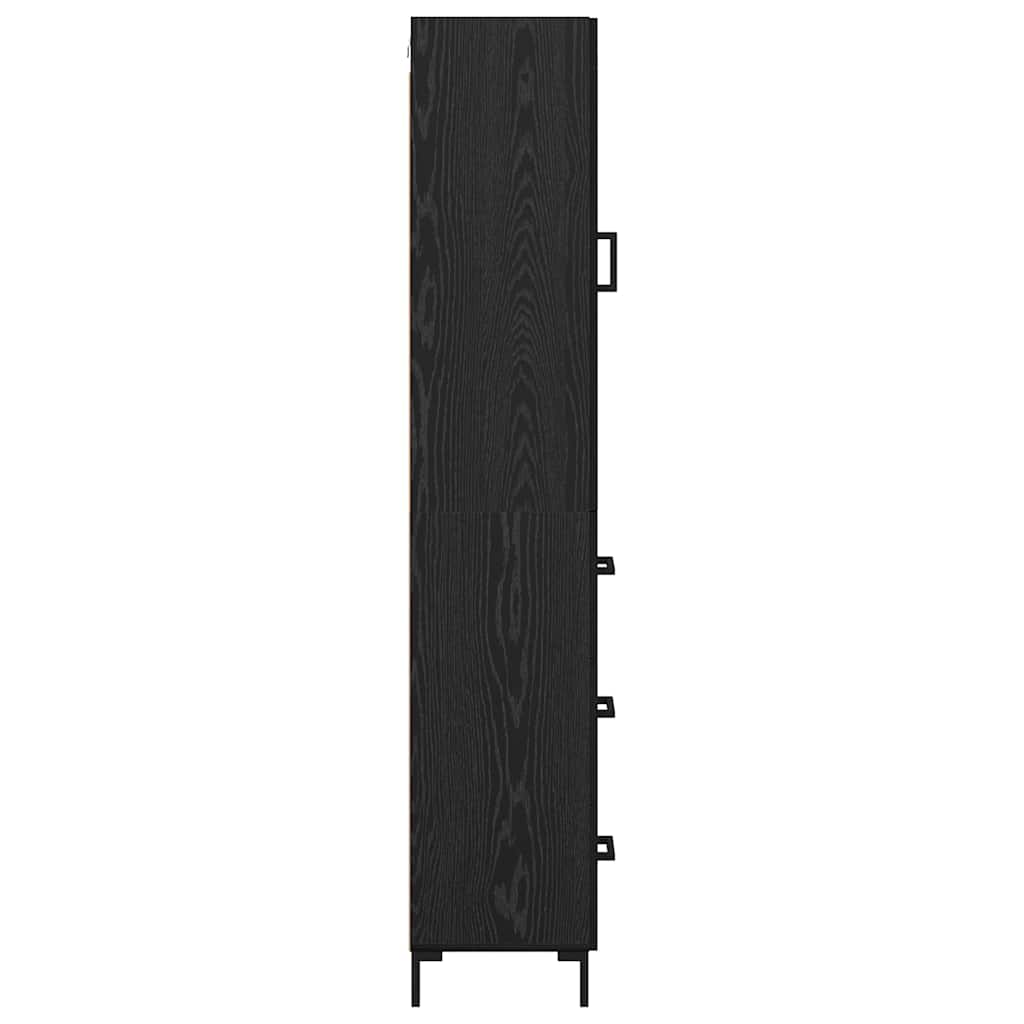 Highboard Sort eg 34,5 x 34 x 180 cm Konstrueret træ