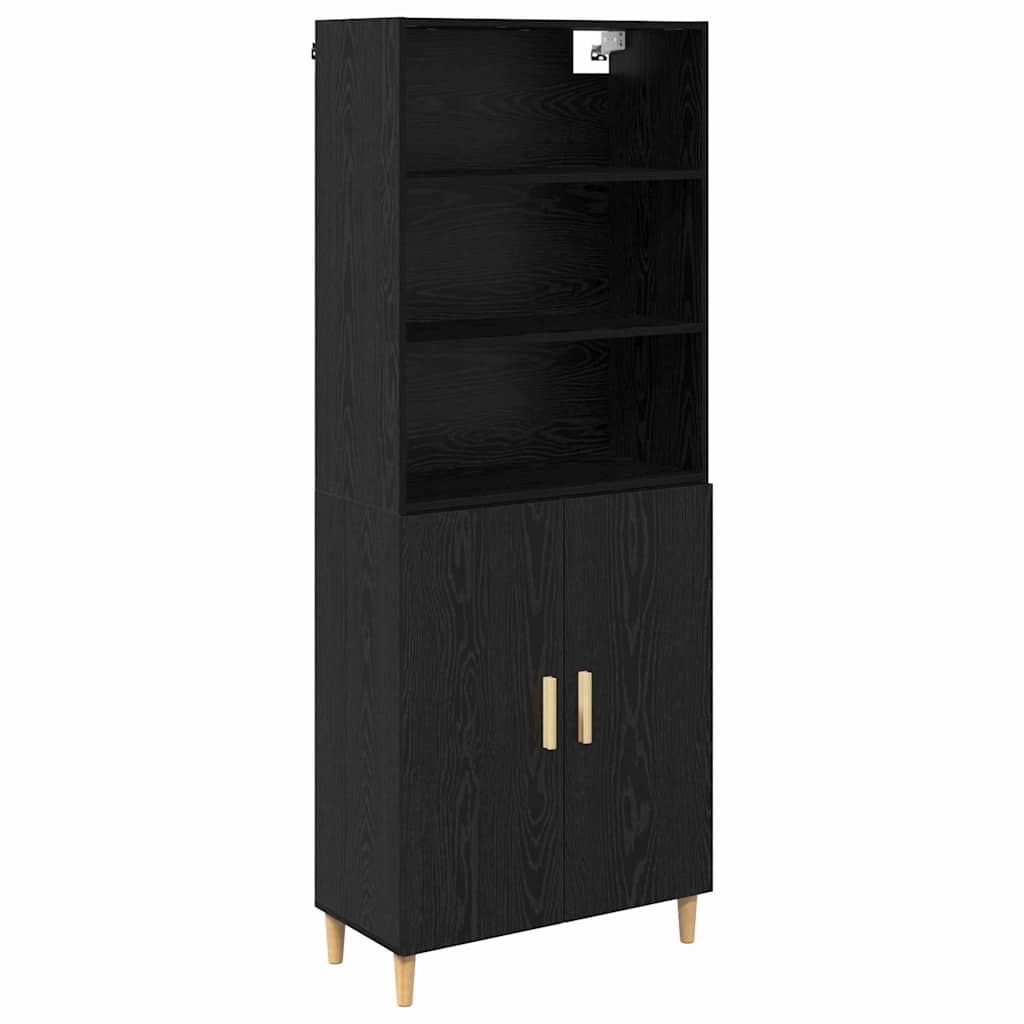 Highboard Sort eg 69,5 x 32,5 x 180 cm Konstrueret træ