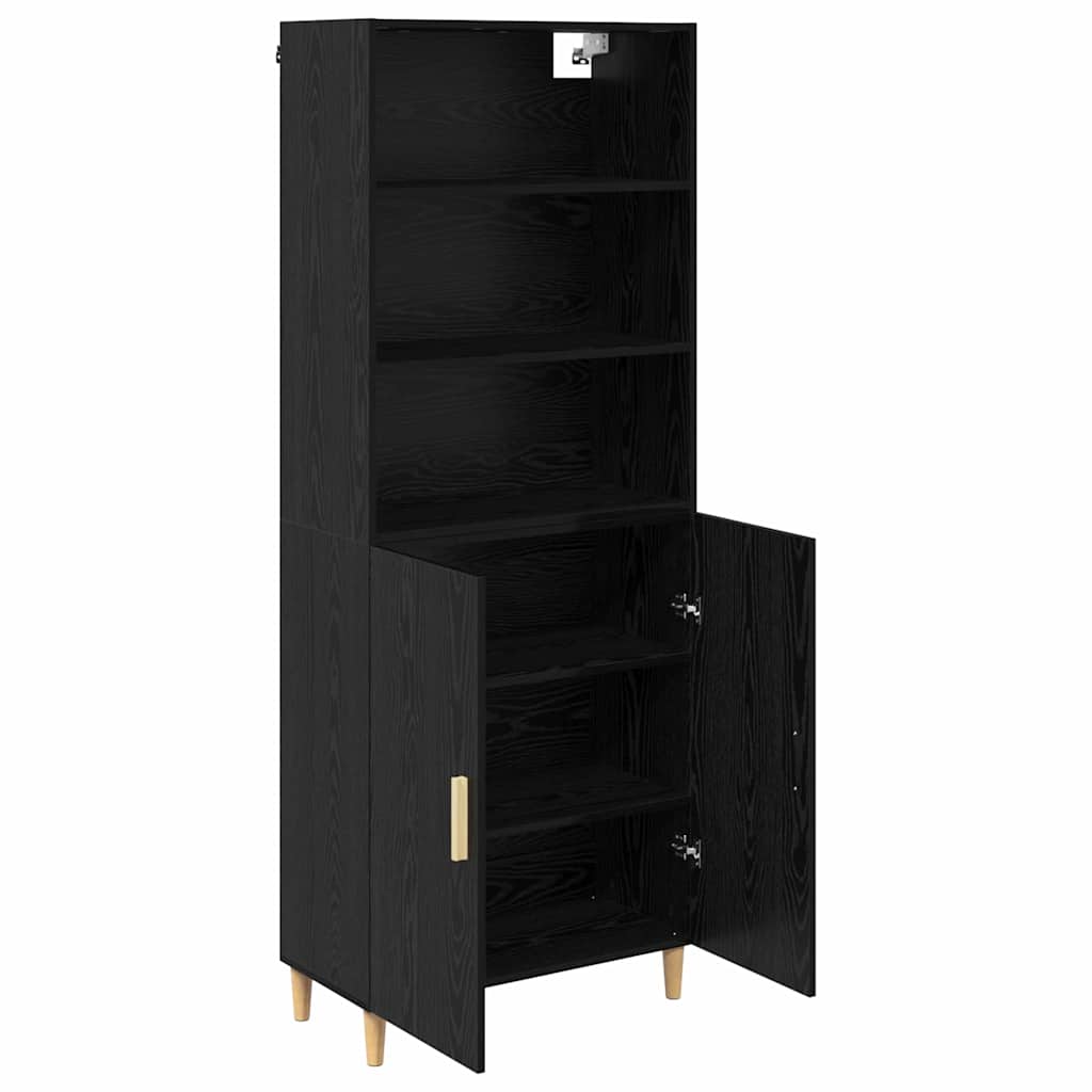 Highboard Sort eg 69,5 x 32,5 x 180 cm Konstrueret træ
