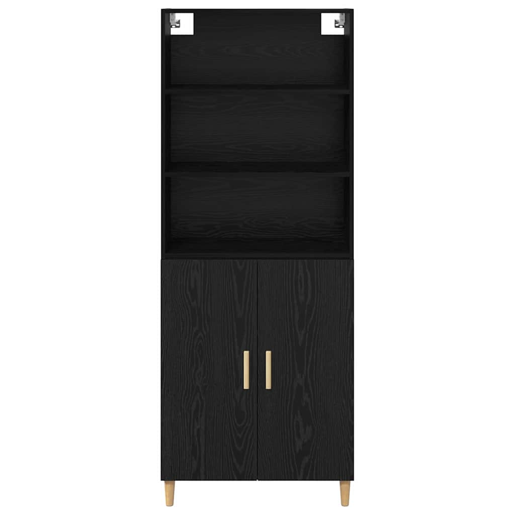 Highboard Sort eg 69,5 x 32,5 x 180 cm Konstrueret træ