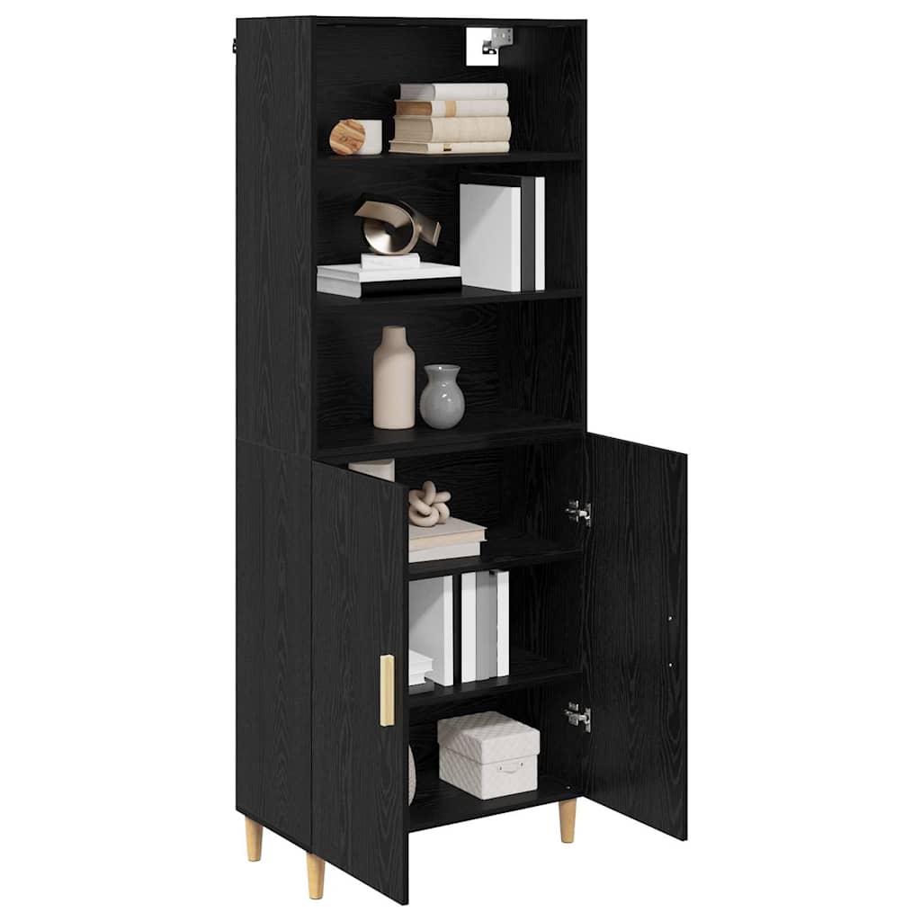 Highboard Sort eg 69,5 x 32,5 x 180 cm Konstrueret træ