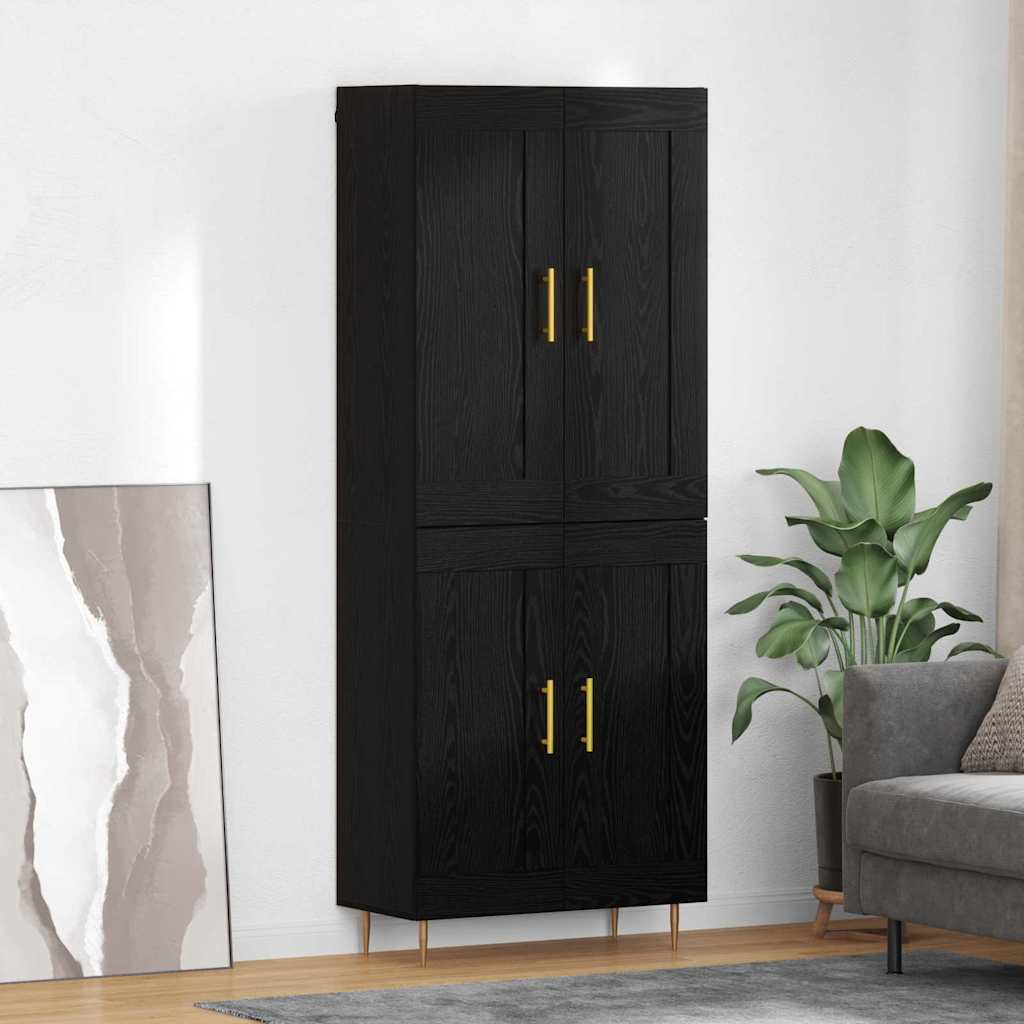 Highboard Sort eg 69,5 x 34 x 180 cm Konstrueret træ