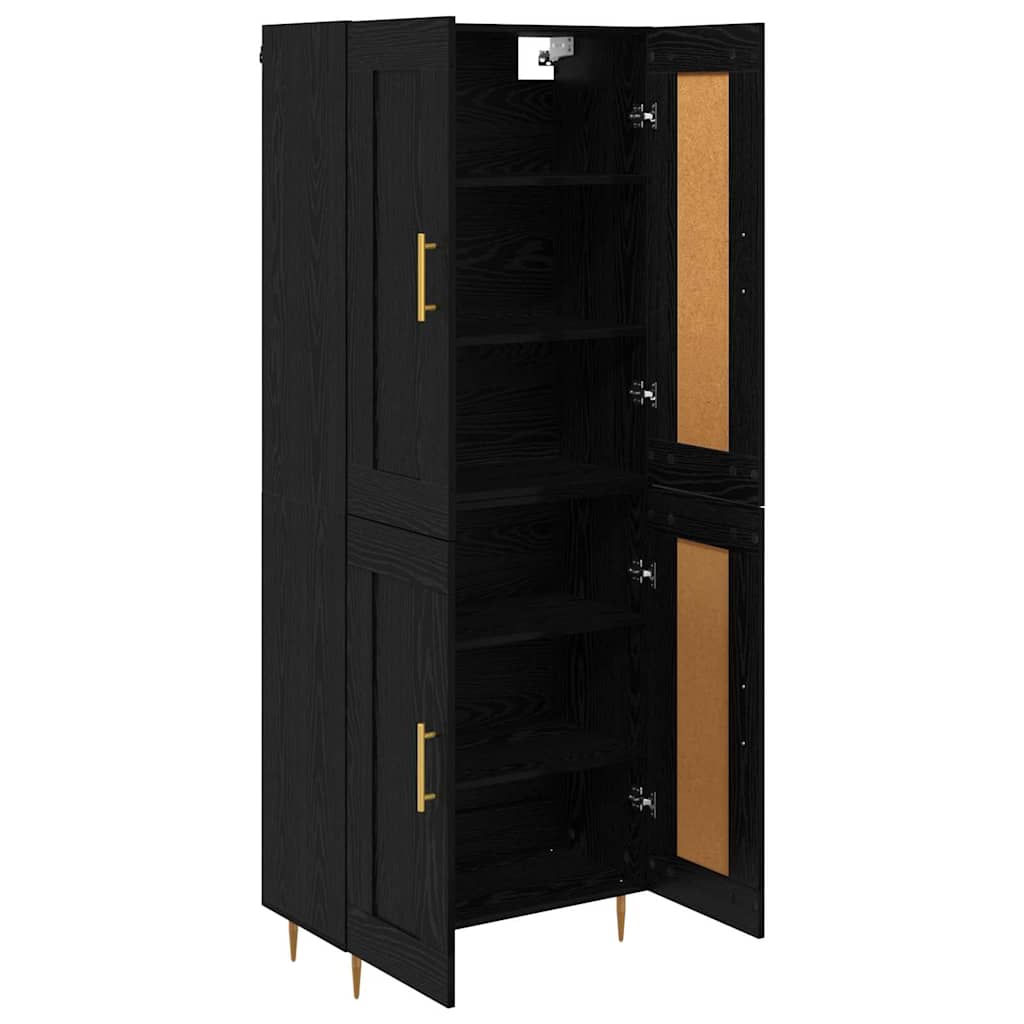 Highboard Sort eg 69,5 x 34 x 180 cm Konstrueret træ