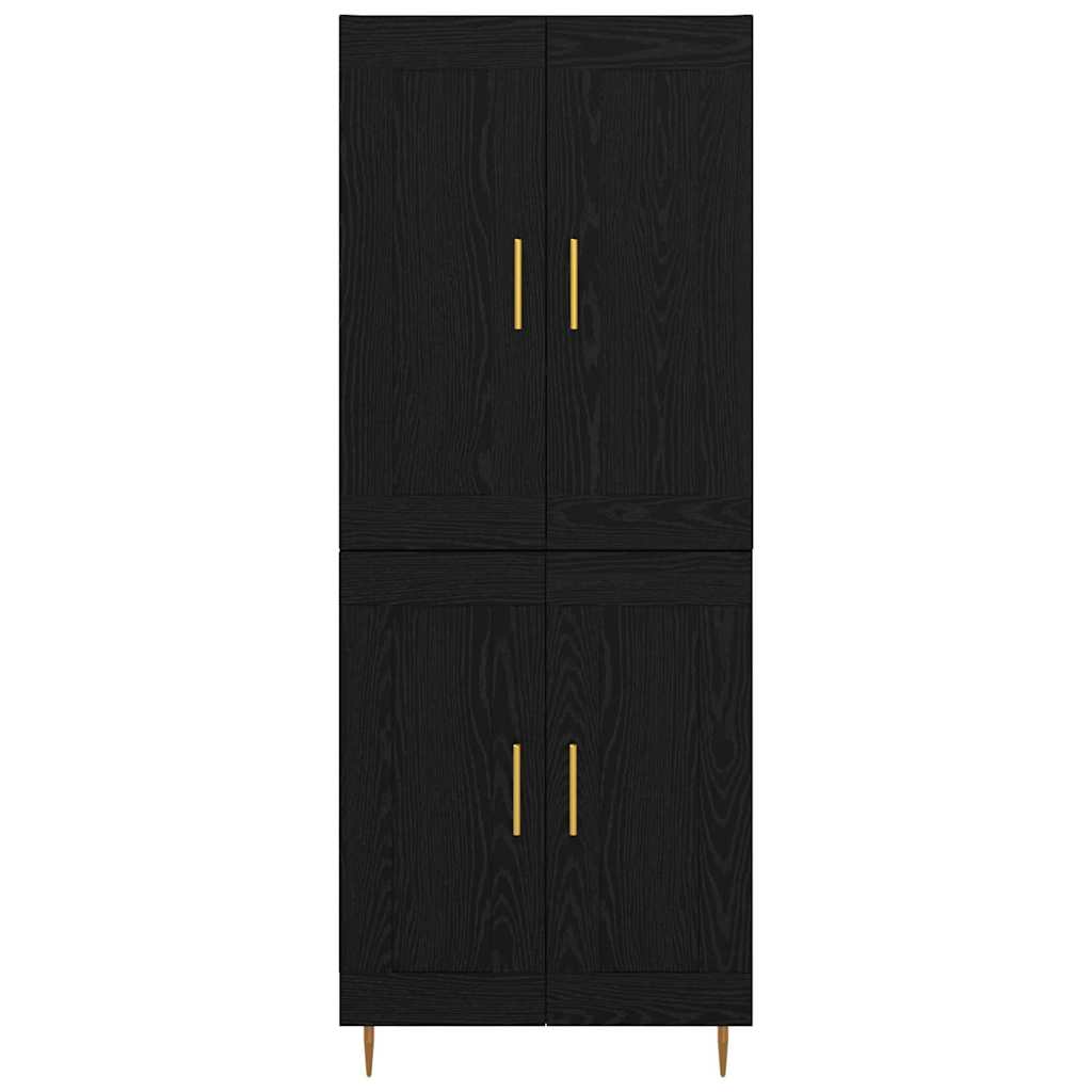 Highboard Sort eg 69,5 x 34 x 180 cm Konstrueret træ