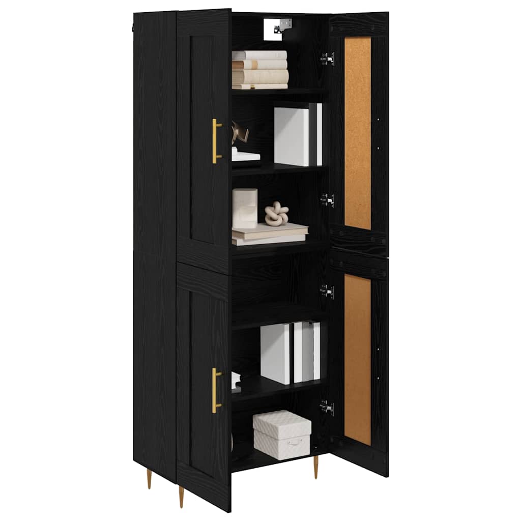 Highboard Sort eg 69,5 x 34 x 180 cm Konstrueret træ