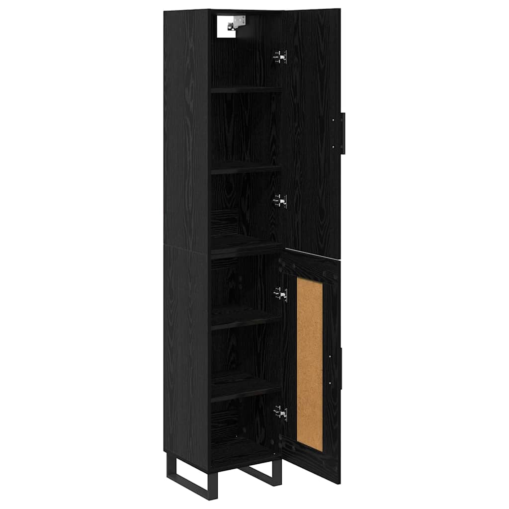 Highboard Sort eg 34,5 x 34 x 180 cm Konstrueret træ