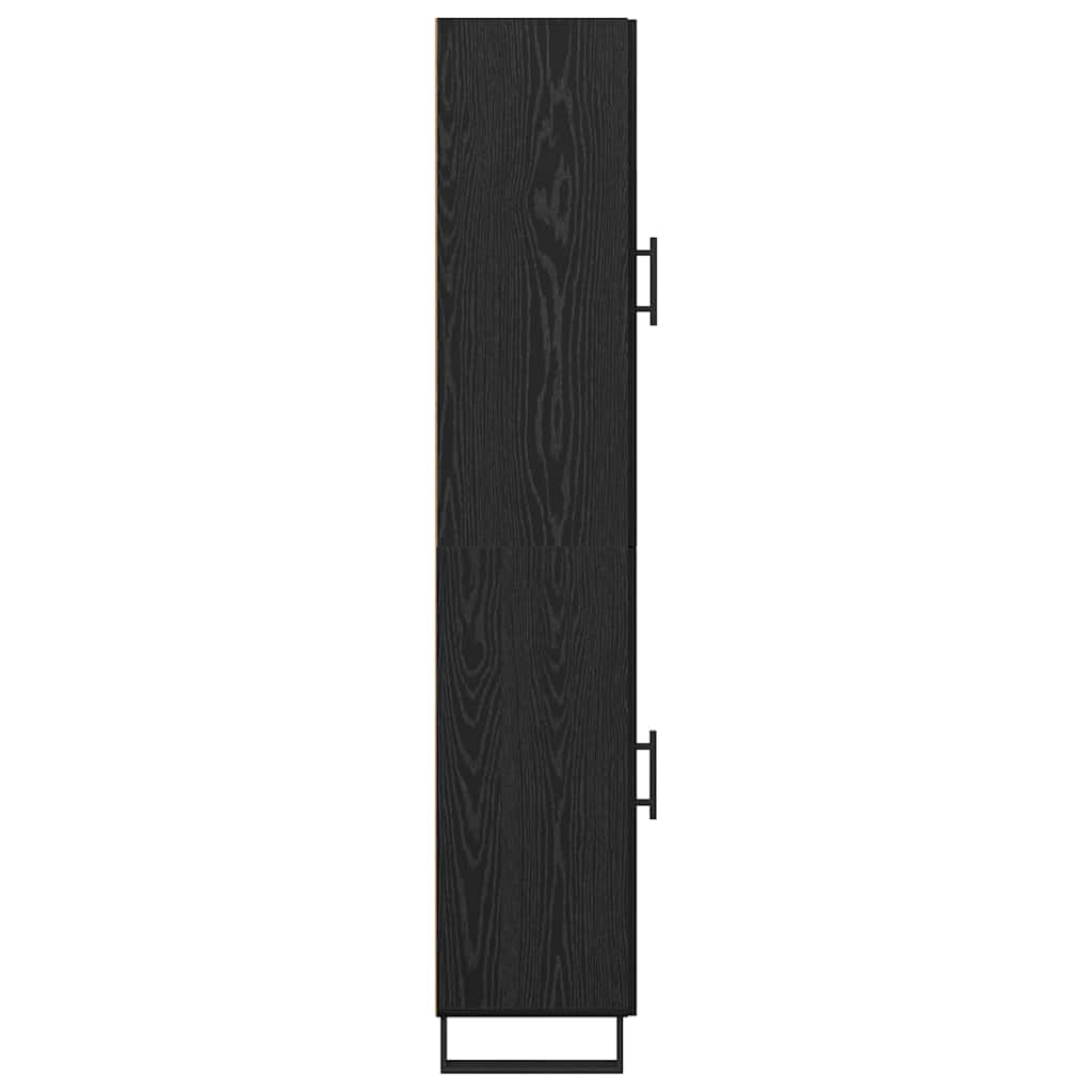 Highboard Sort eg 34,5 x 34 x 180 cm Konstrueret træ