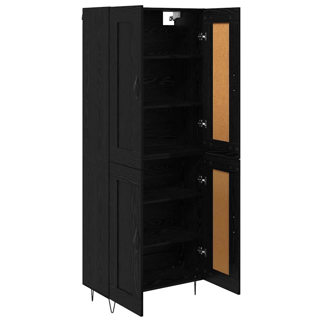 Highboard Sort eg 69,5 x 34 x 180 cm Konstrueret træ