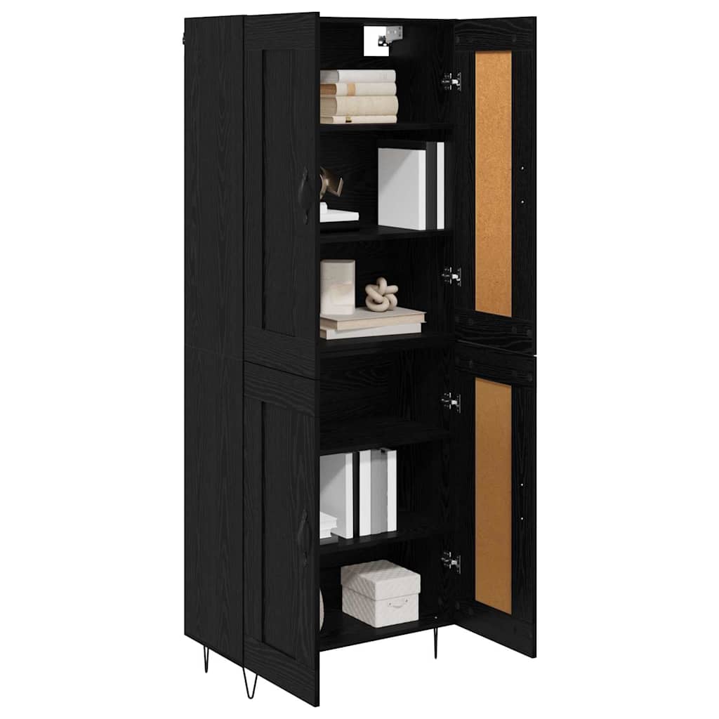 Highboard Sort eg 69,5 x 34 x 180 cm Konstrueret træ