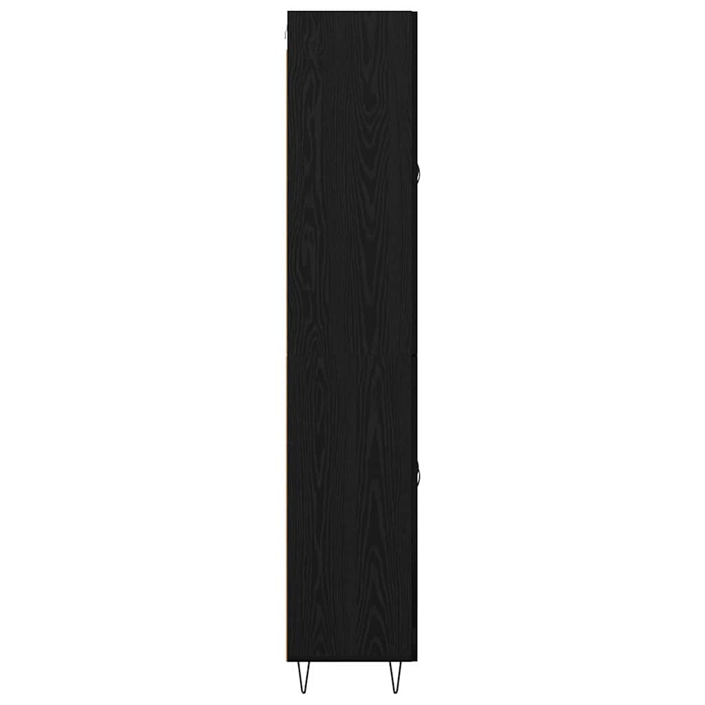 Highboard Sort eg 69,5 x 34 x 180 cm Konstrueret træ