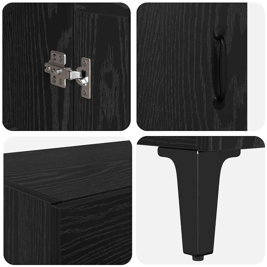 Highboard Sort eg 69,5 x 34 x 180 cm Konstrueret træ