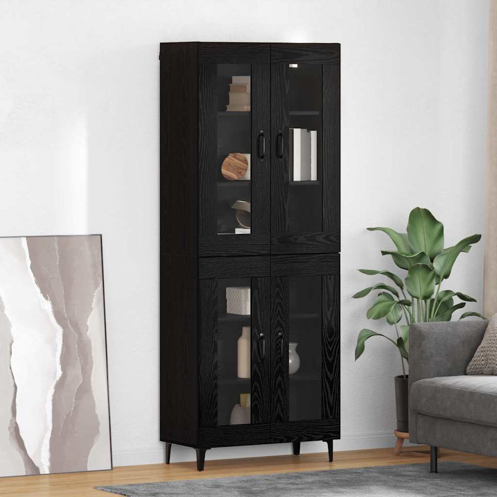 Highboard Sort eg 69,5 x 34 x 180 cm Konstrueret træ
