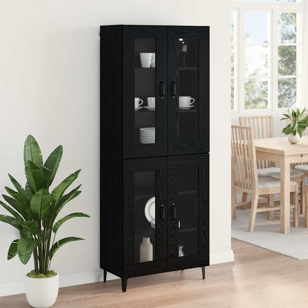 Highboard Sort eg 69,5 x 34 x 180 cm Konstrueret træ
