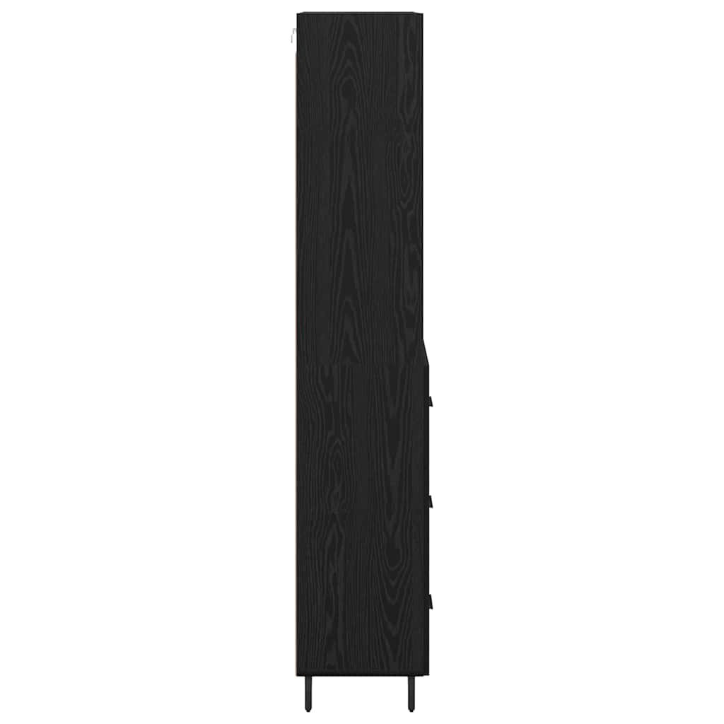 Highboard 2 stk. Sort eg 69,5 x 34 x 180 cm Konstrueret træ