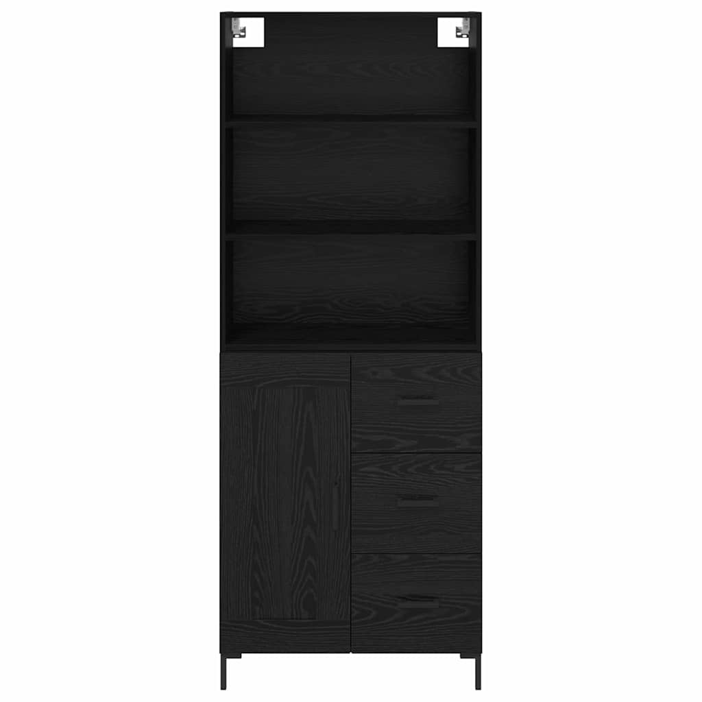 Highboard Sort eg 69,5 x 34 x 180 cm Konstrueret træ