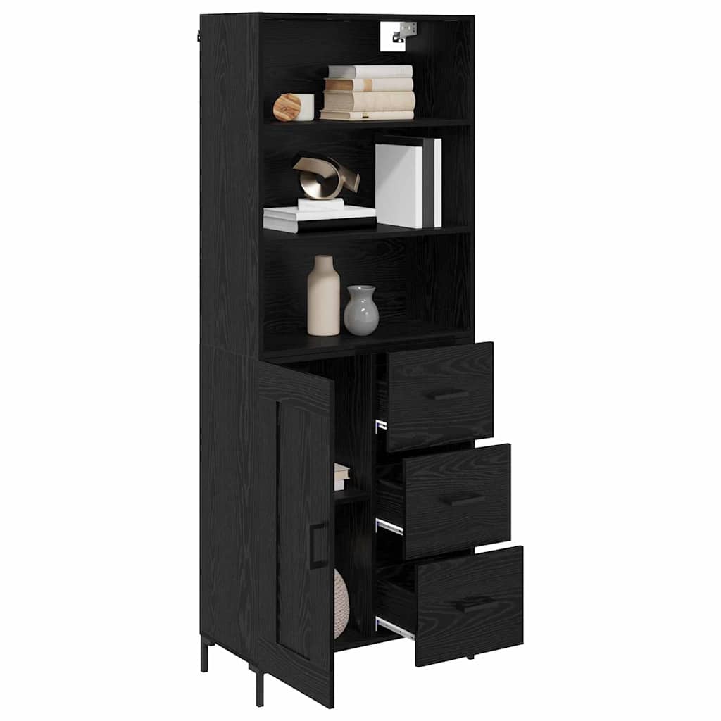 Highboard Sort eg 69,5 x 34 x 180 cm Konstrueret træ