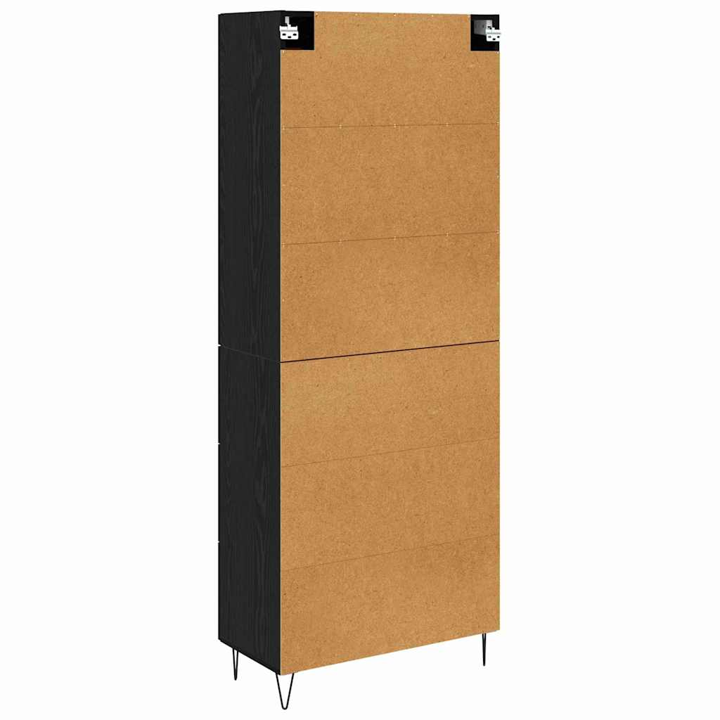 Highboard Sort eg 69,5 x 34 x 180 cm Konstrueret træ