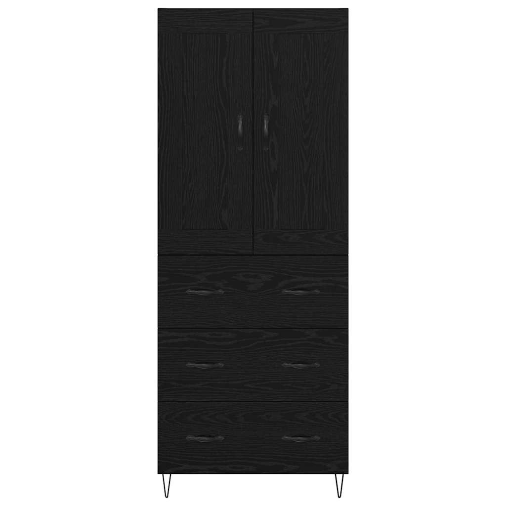 Highboard Sort eg 69,5 x 34 x 180 cm Konstrueret træ