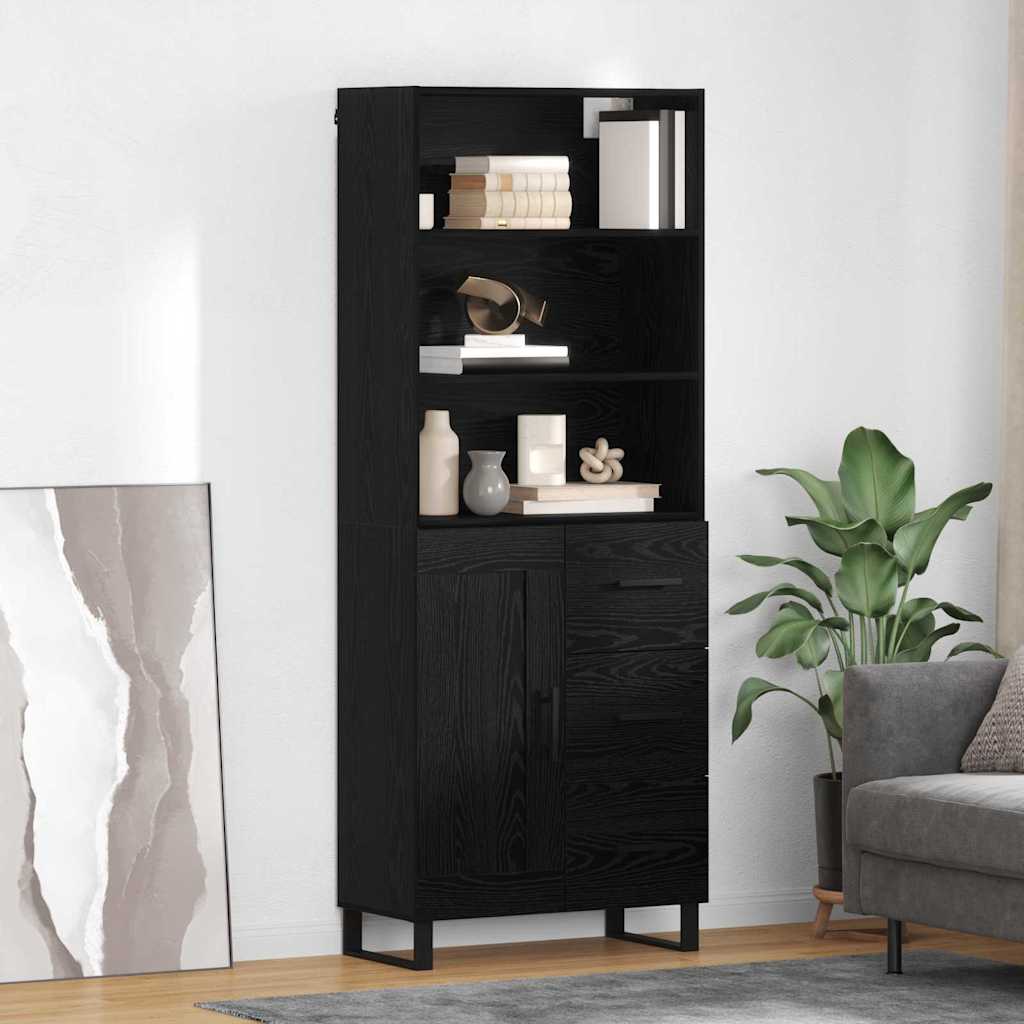 Highboard 2 stk. Sort eg 69,5 x 34 x 180 cm