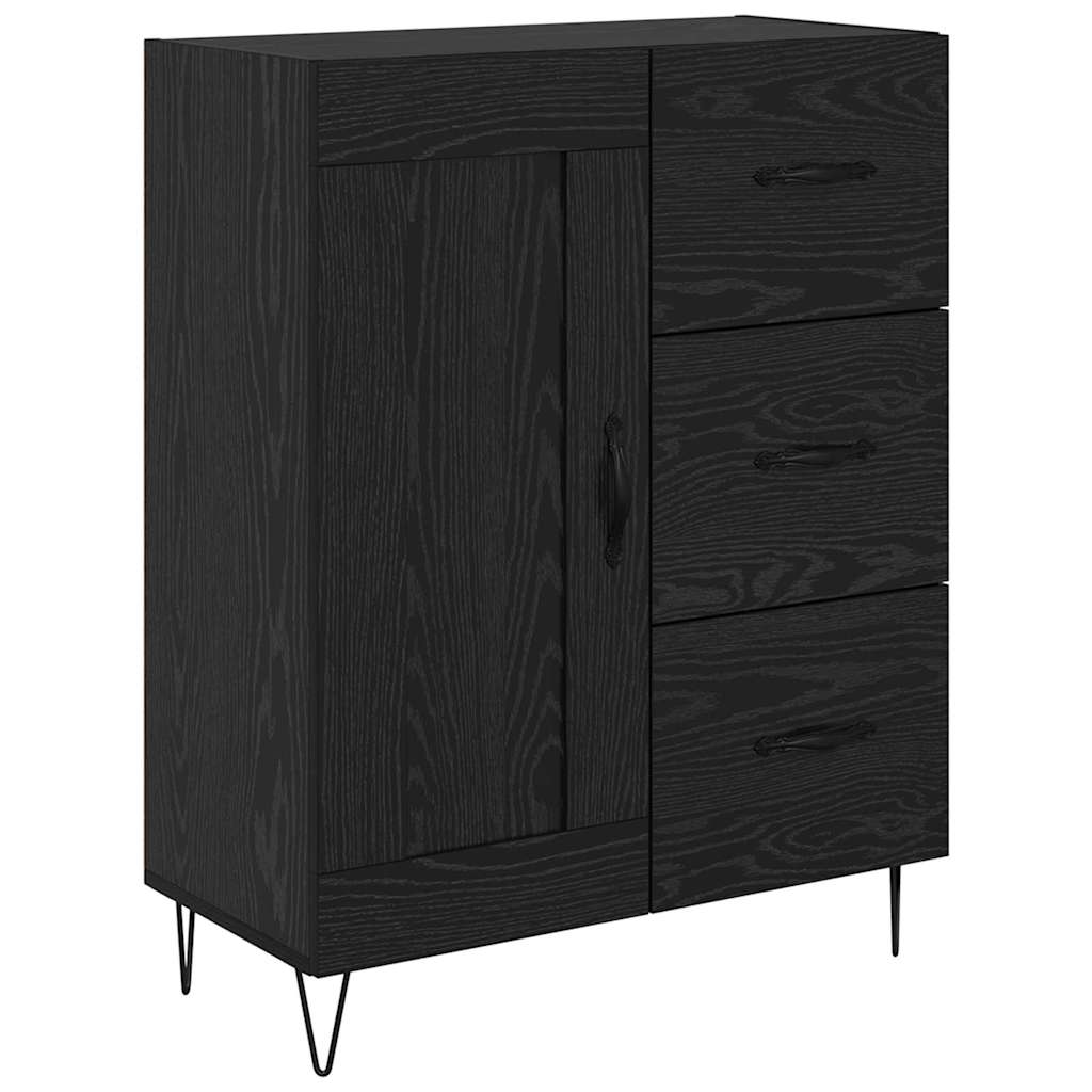 Highboard 2 stk. Sort eg 69,5 x 34 x 180 cm Konstrueret træ