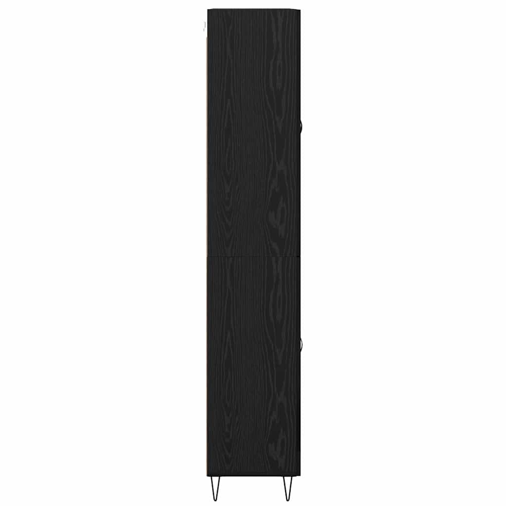 Highboard 2 stk. Sort eg 69,5 x 34 x 180 cm Konstrueret træ