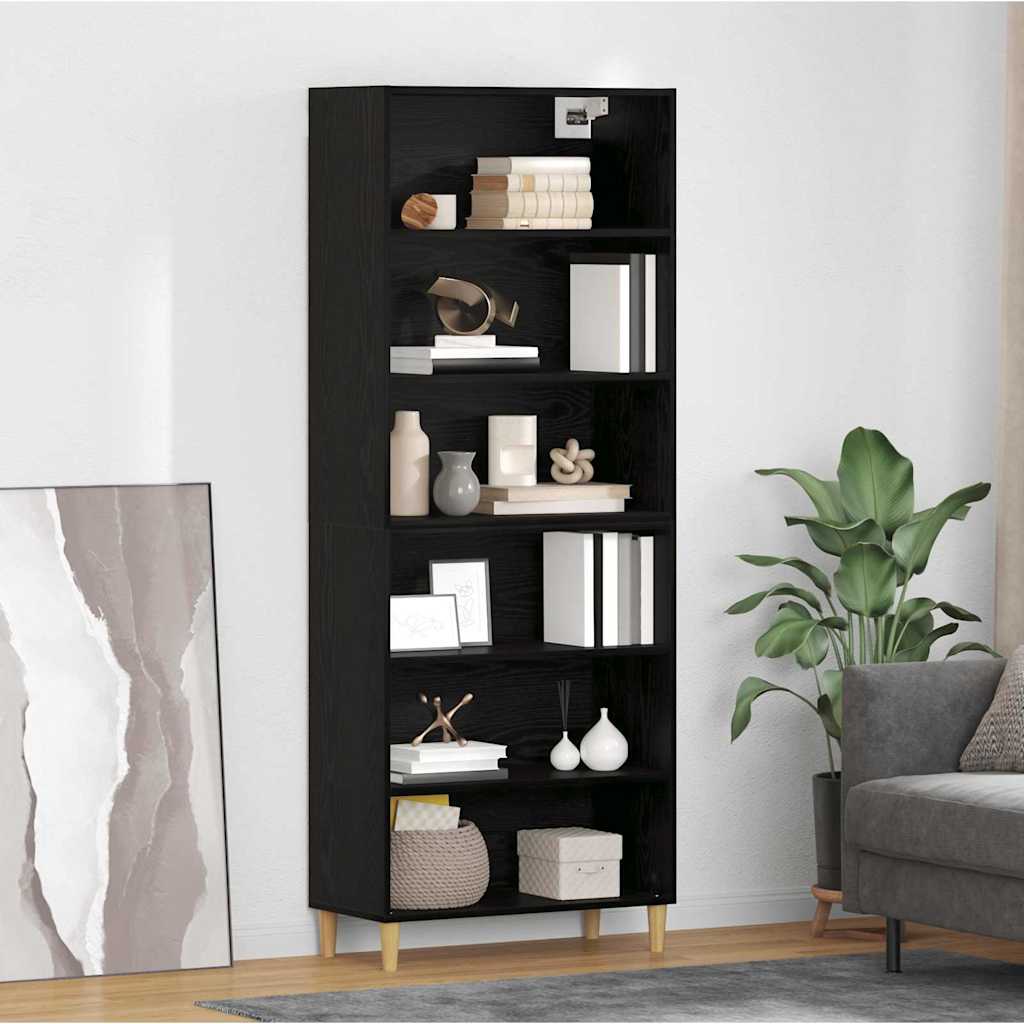 Highboard Sort eg 69,5 x 32,5 x 180 cm Konstrueret træ