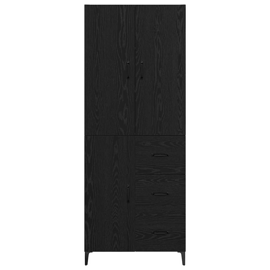Highboard Sort eg 69,5 x 34 x 180 cm Konstrueret træ