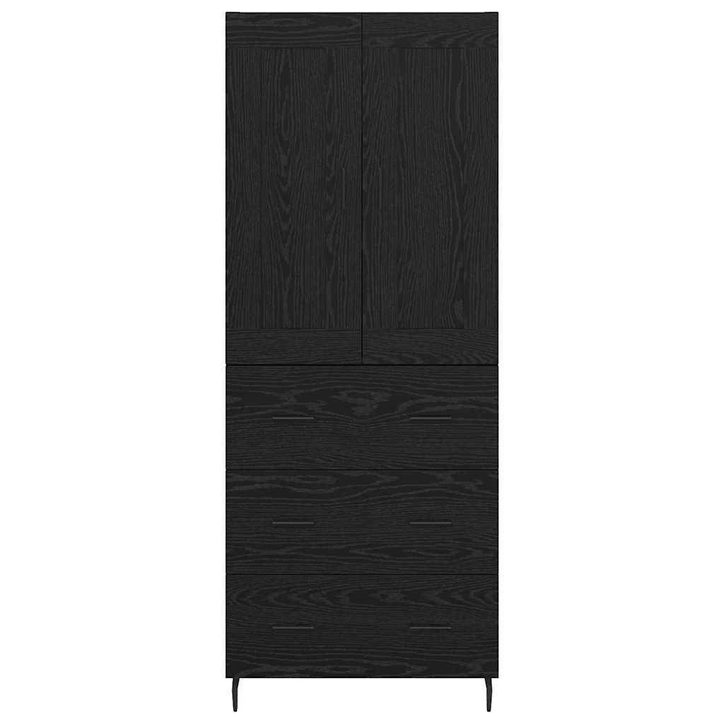Highboard 2 stk. Sort eg 69,5 x 34 x 180 cm Konstrueret træ