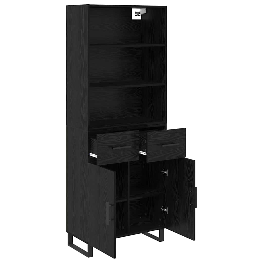 Highboard 2 stk. Sort eg 69,5 x 34 x 180 cm