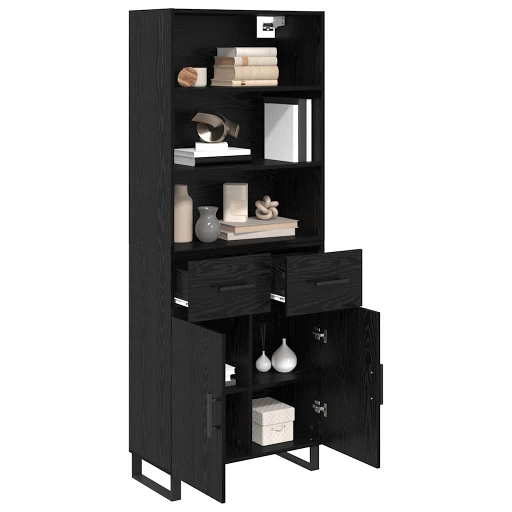 Highboard 2 stk. Sort eg 69,5 x 34 x 180 cm