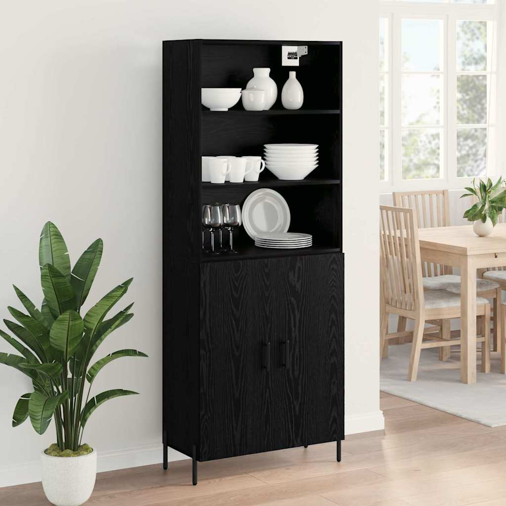 Highboard Sort eg 69,5 x 34 x 180 cm Konstrueret træ