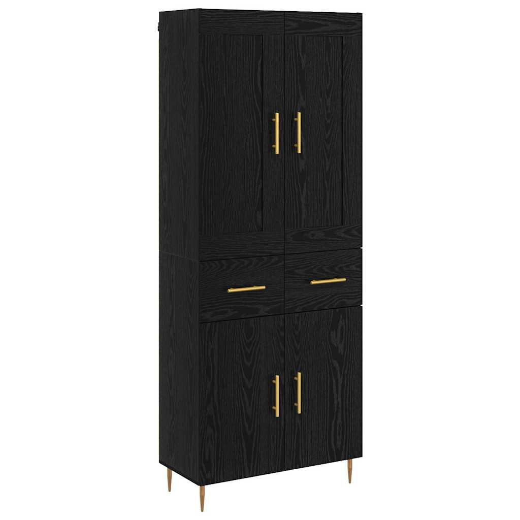 Highboard Sort eg 69,5 x 34 x 180 cm Konstrueret træ